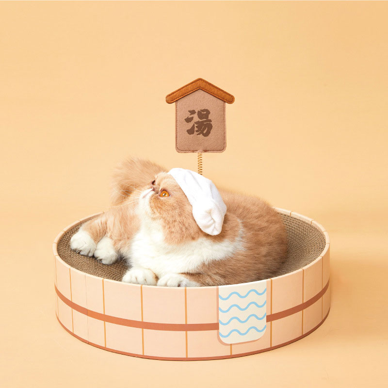 ZezeLife Japanese-Style Hot Springs Cat Scratcher Bed, view 3