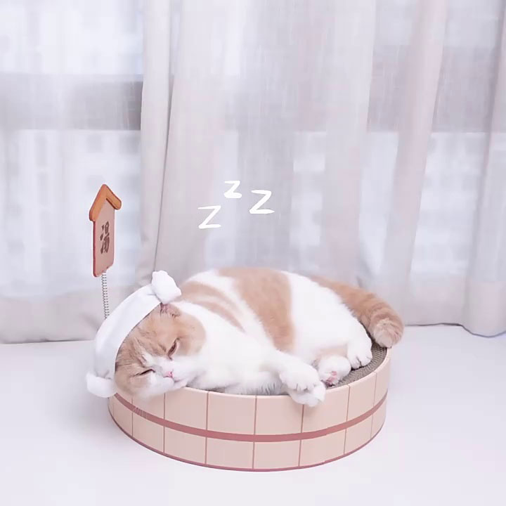 ZezeLife Japanese-Style Hot Springs Cat Scratcher Bed, view 5