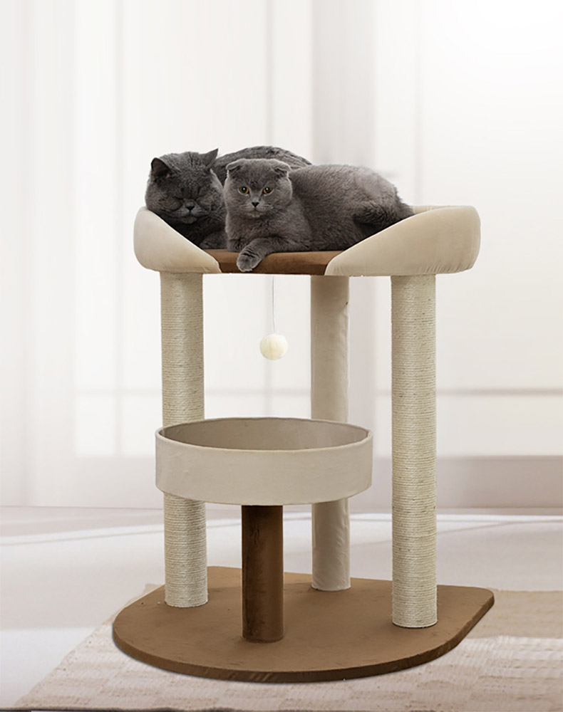 ZezeLife Japanese-style Small Cat Tree, view 4