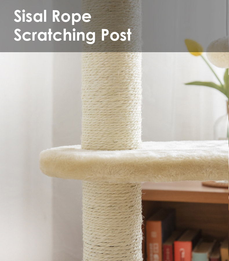ZezeLife Japanese-style Rattan Cat Tree, view 4