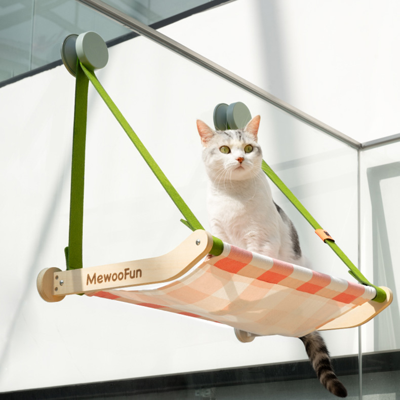 ZezeLife Lattice Wood Window Cat Hammock, view 3
