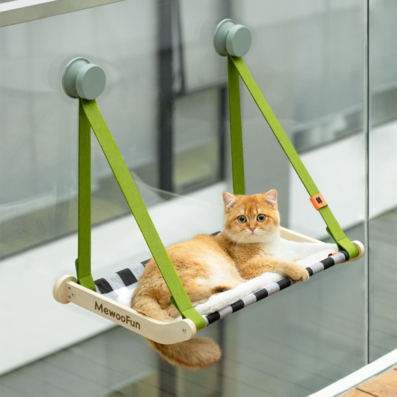 ZezeLife Lattice Wood Window Cat Hammock, view 4