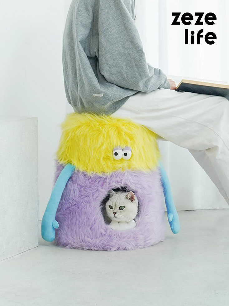 ZezeLife Little Monster Stool Cat Bed