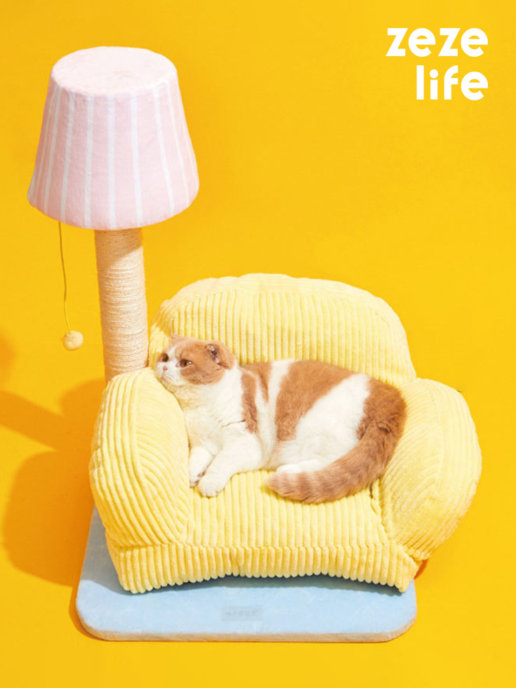 ZezeLife Living Room Cat Sofa Set