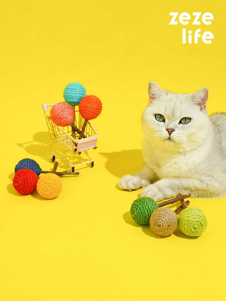 ZezeLife Lollipop Silvervine Cat Toy  Set – 3 Colors, view 2