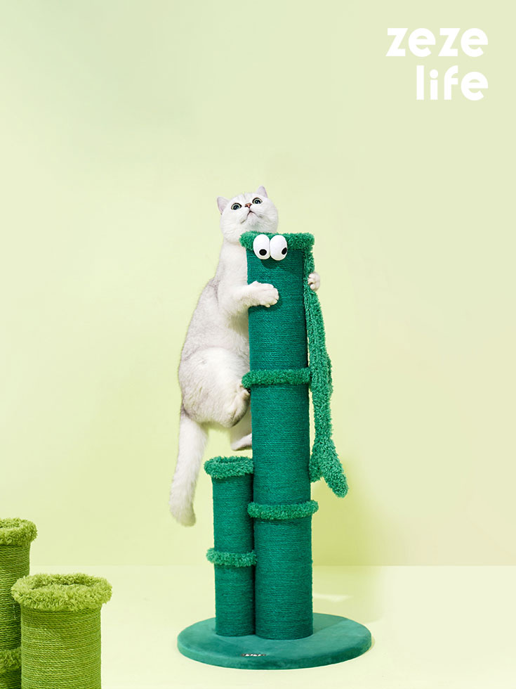 ZezeLife Lucky Bamboo Big Cat Scratcher Post, view 2