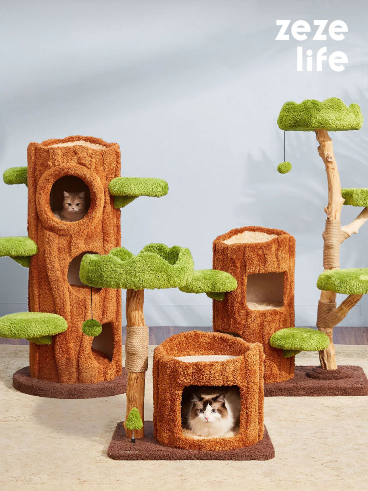 ZezeLife Luxury Tree Hollow Series Cat Tree