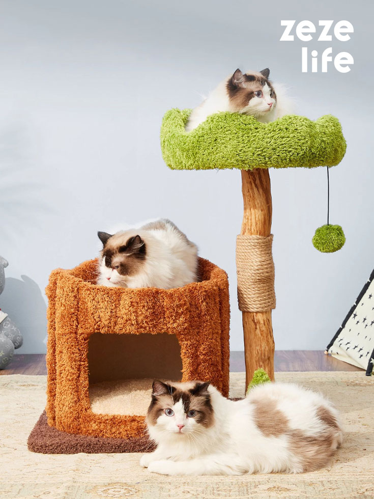 ZezeLife Luxury Tree Hollow Series Cat Tree, view 2
