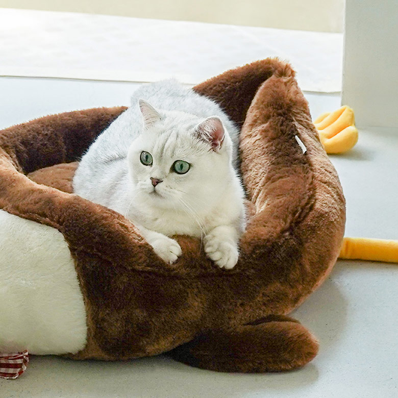ZezeLife Mallard Cuddler Cat Bed, view 6
