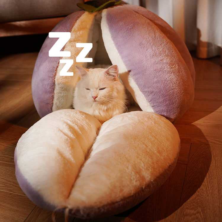 ZezeLife Mangosteen Purple Cat Bed, view 4