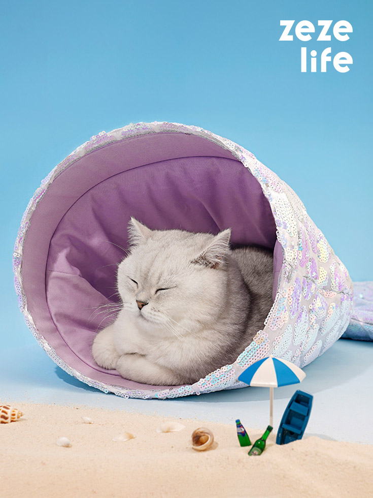 ZezeLife Mermaid Cat Sleeping Bag, view 2