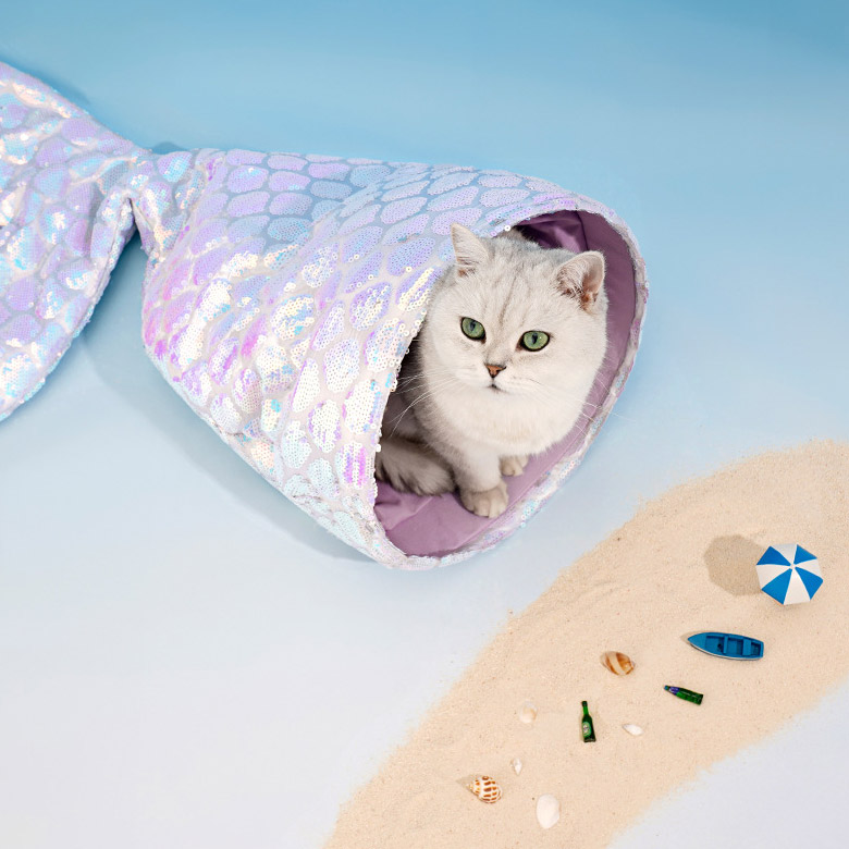 ZezeLife Mermaid Cat Sleeping Bag, view 6