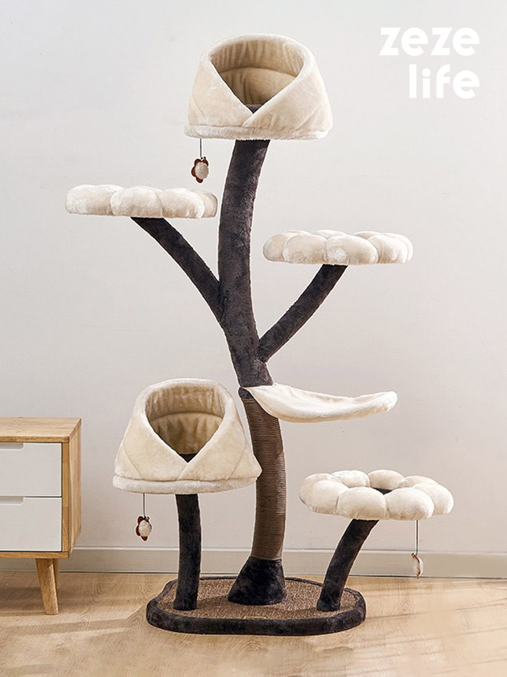 ZezeLife Modern Flower Cat Tree
