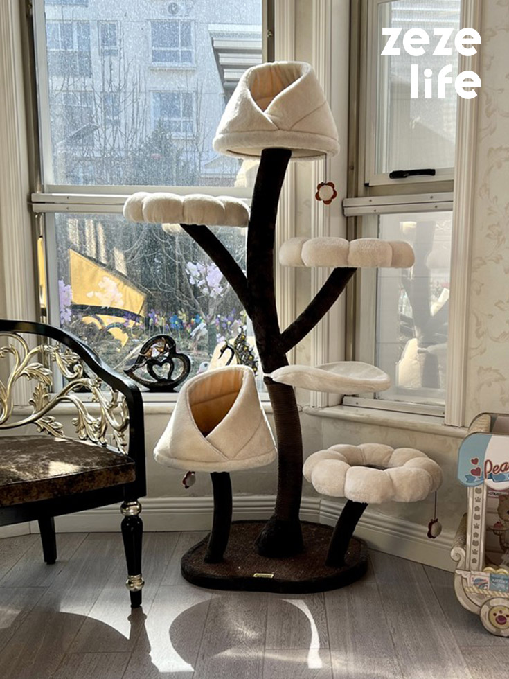 ZezeLife Modern Flower Cat Tree, view 2