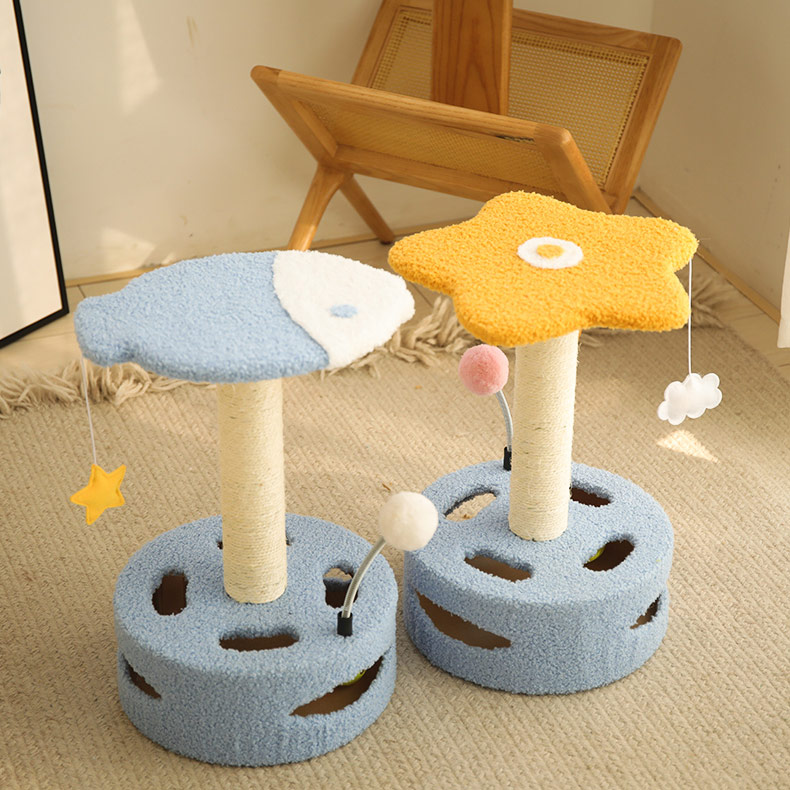 ZezeLife Cute Multi-function Cat Scratching Post, view 3