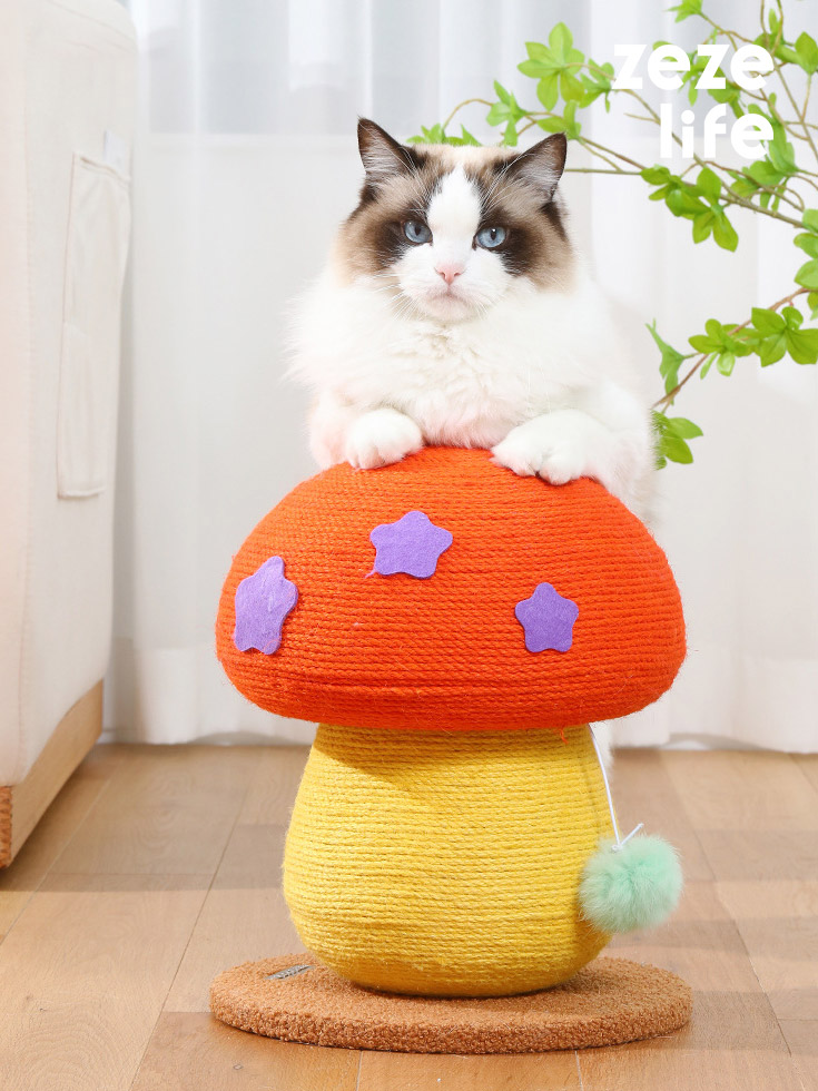 ZezeLife Mushroom Cat Scratching Post