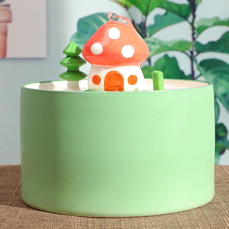 ZezeLife Mushroom House Cat Water Fountain, view 3
