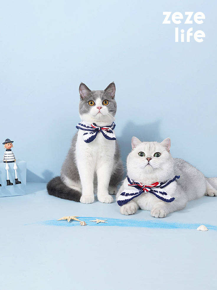 ZezeLife Navy Cat Collar