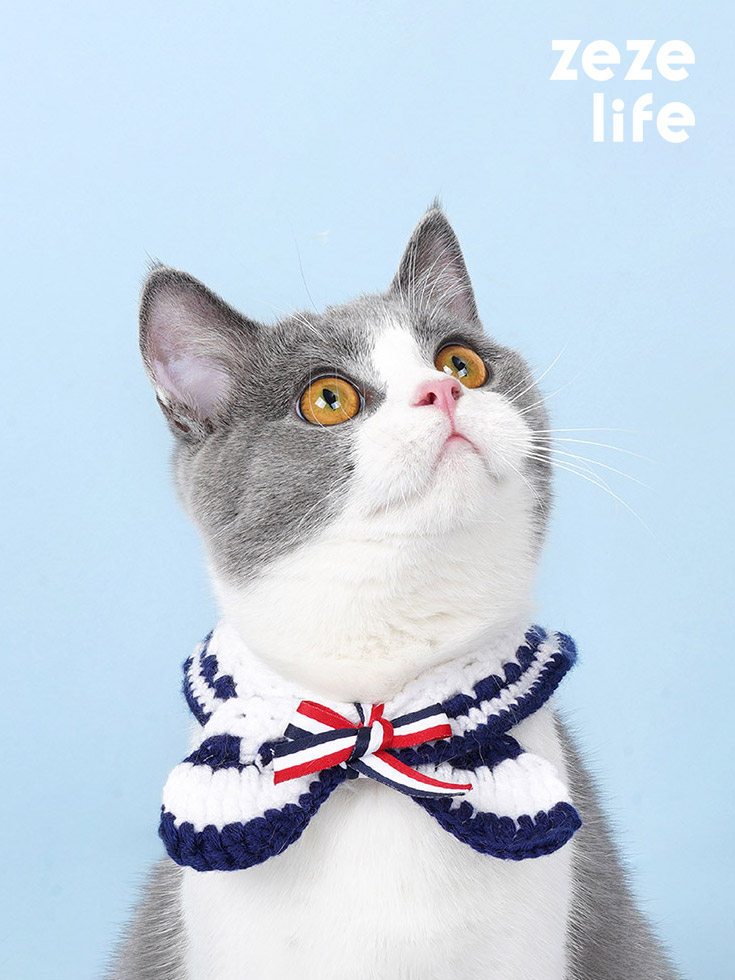ZezeLife Navy Cat Collar, view 2