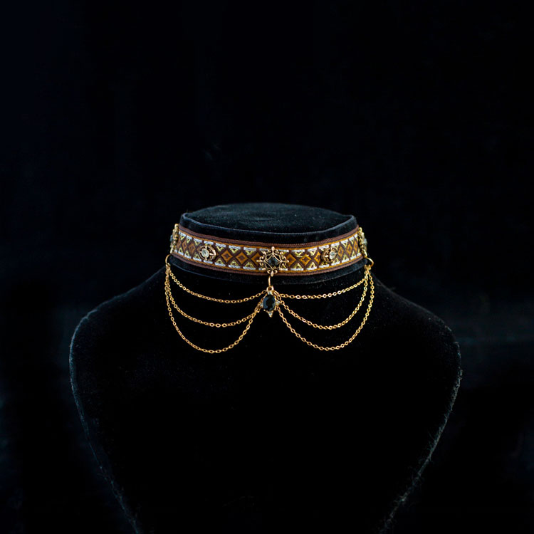 ZezeLife Noble Velvet Black Cat Collar, view 6