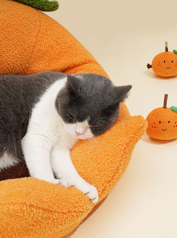 ZezeLife Orange Cat Bed, view 4