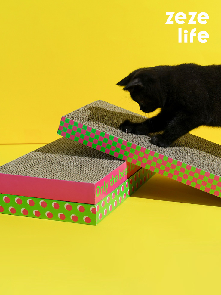 ZezeLife 3-Pack Cardboard Cat Scratchers