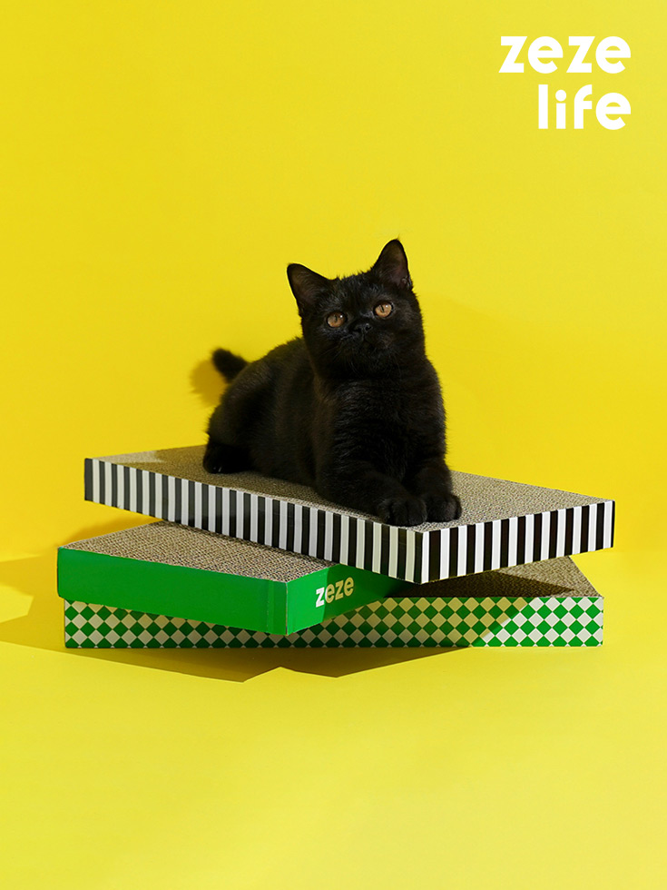 ZezeLife 3-Pack Cardboard Cat Scratchers, view 2