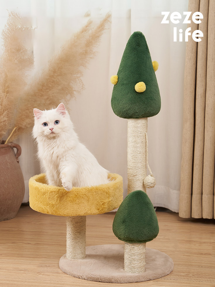 ZezeLife Small Pine Cat Tree, view 2