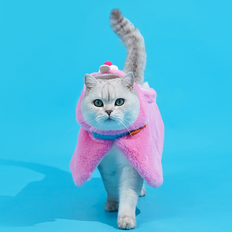 ZezeLife Pink Bunny Cat Cloak, view 3