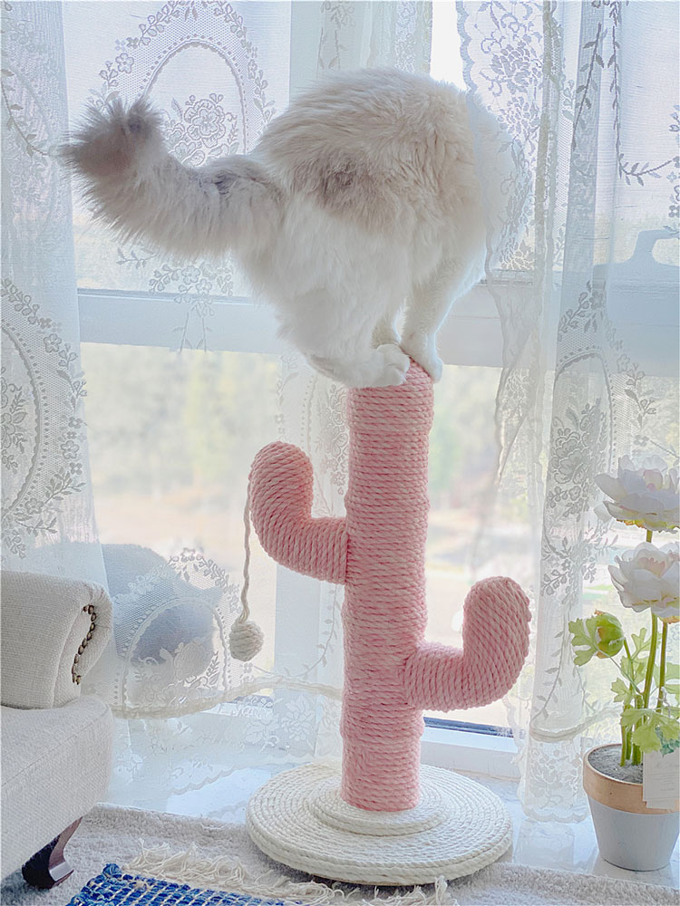 ZezeLife Pink Cactus Cat Scratching Post, view 4