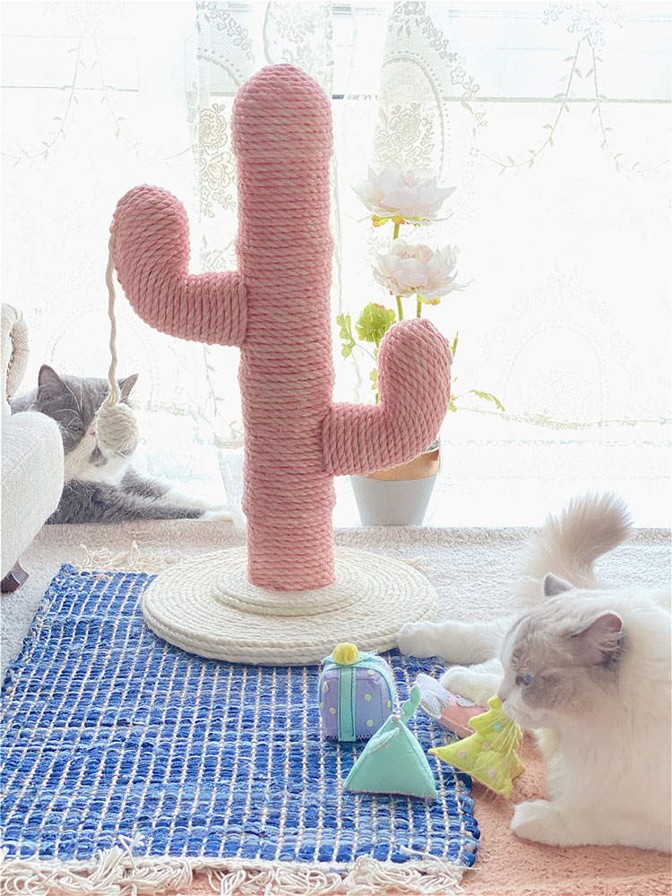 ZezeLife Pink Cactus Cat Scratching Post, view 5