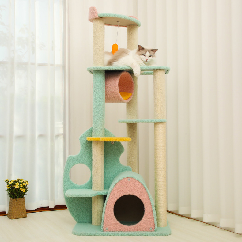 ZezeLife Pink Forest Cat Tree, view 3