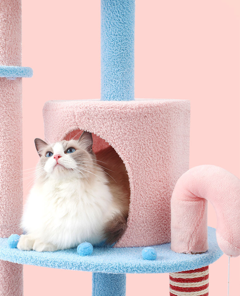 ZezeLife Pink Lollipop Cat Tree, view 5