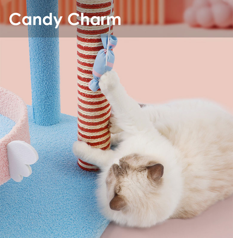 ZezeLife Pink Lollipop Cat Tree, view 6