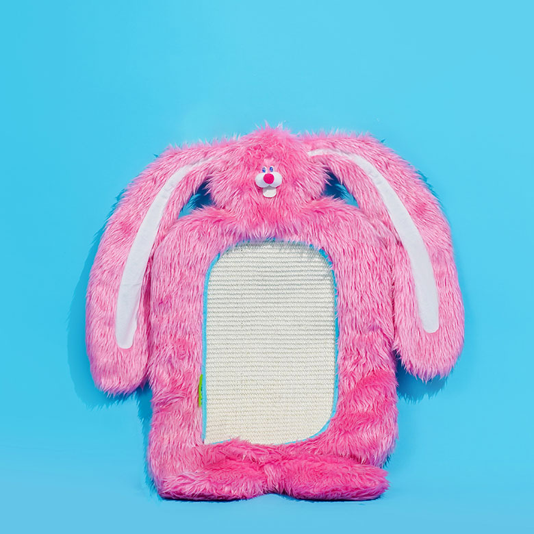 ZezeLife Pink Rabbit Cat Scratch Pad, view 6