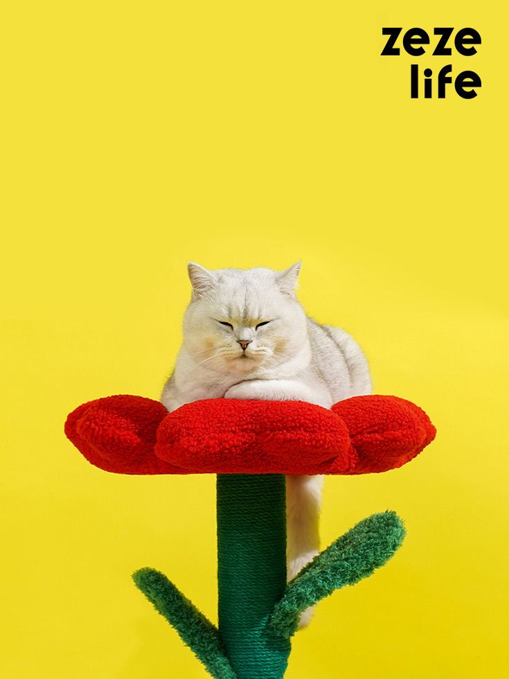 ZezeLife Potted Flower Cat Condo, view 2