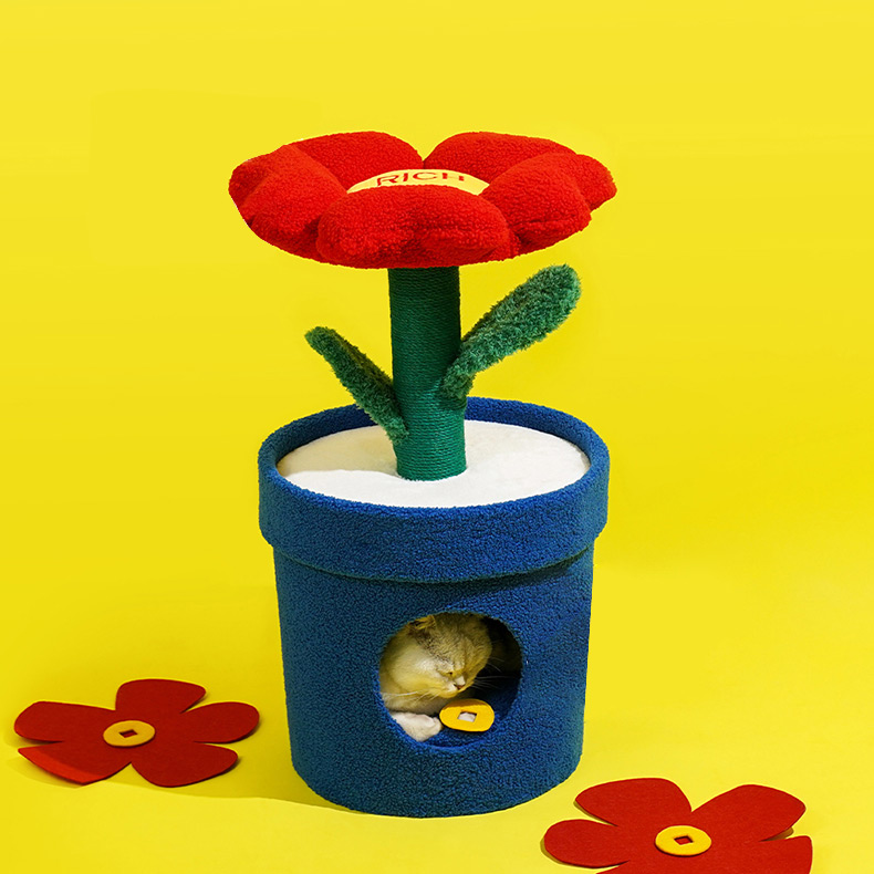 ZezeLife Potted Flower Cat Condo, view 3