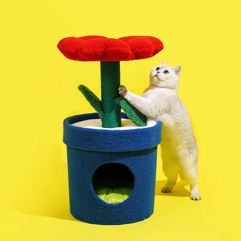 ZezeLife Potted Flower Cat Condo, view 4
