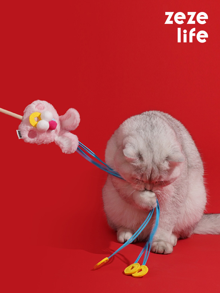 ZezeLife Rabbit Cat Wand Toy, view 2