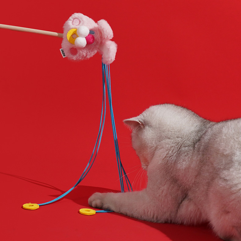 ZezeLife Rabbit Cat Wand Toy, view 4