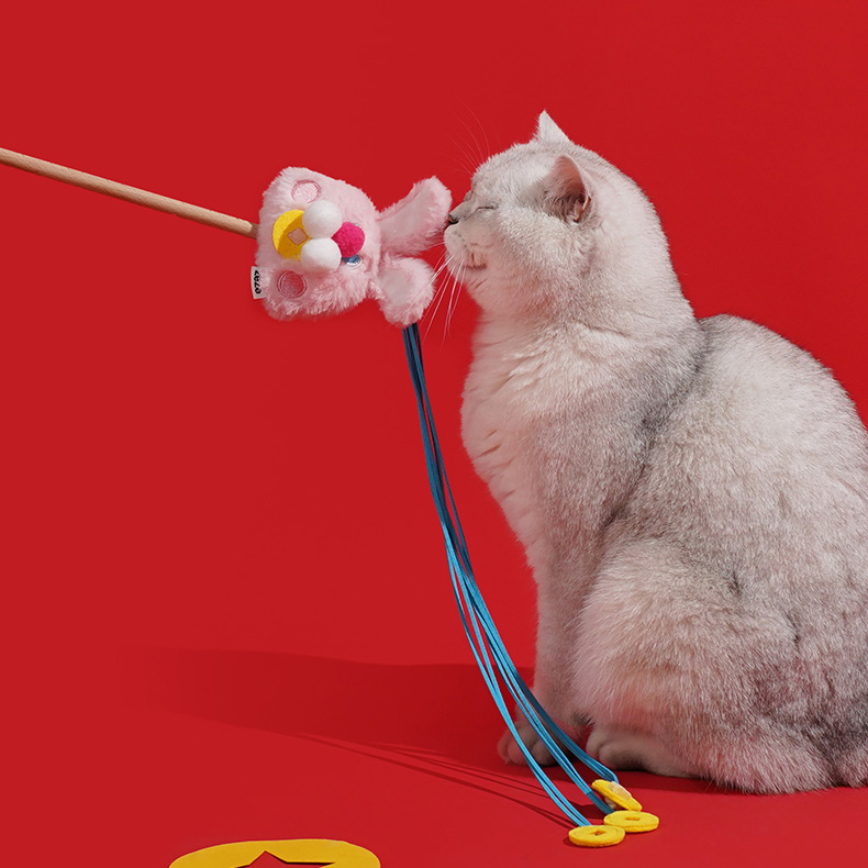 ZezeLife Rabbit Cat Wand Toy, view 6