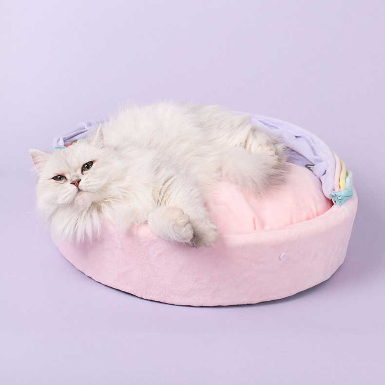 ZezeLife Rainbow Crib Cat Bed, view 4