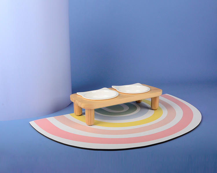 ZezeLife Rainbow Cat Food Mat, view 3