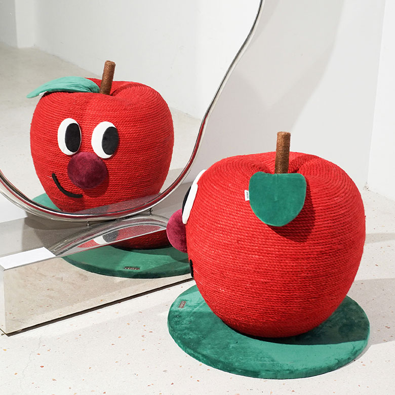 ZezeLife Large Red Apple Cat Scratching Post, view 5