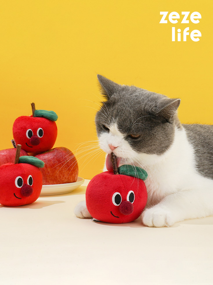 ZezeLife Red Apple Silvervine Cat Toy