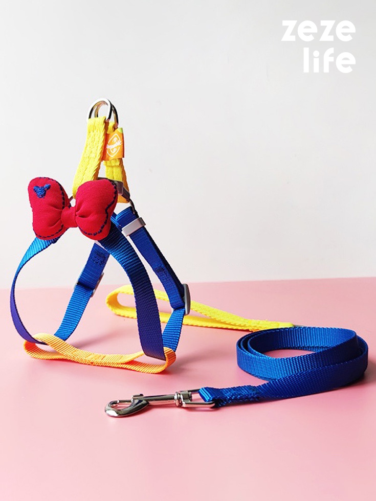 ZezeLife Red Bow Cat Harness and Leash