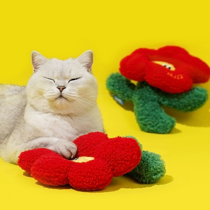 ZezeLife Red Flower Catnip Cat Toy, view 6