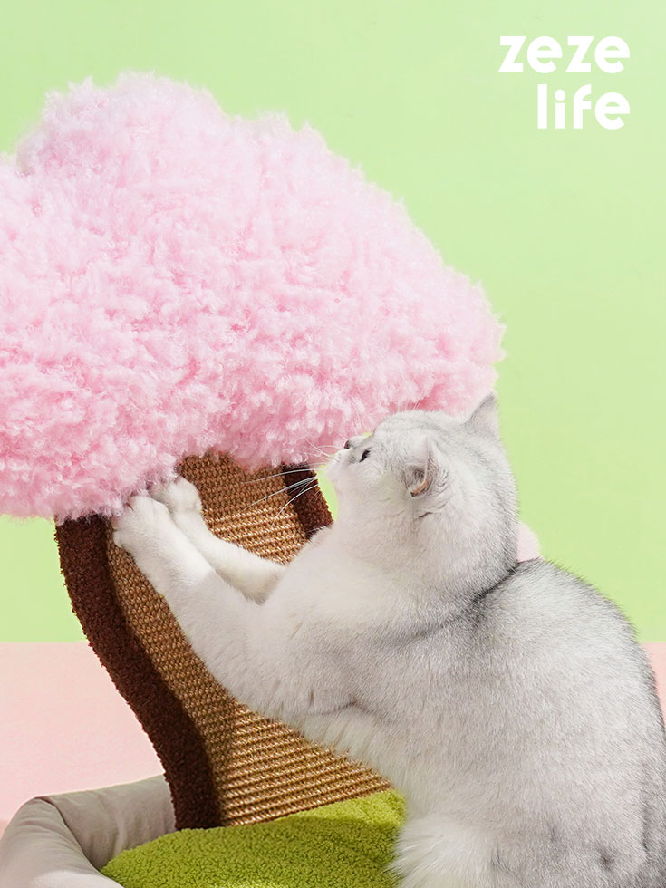 ZezeLife Sakura Pink Cat Bed, view 2