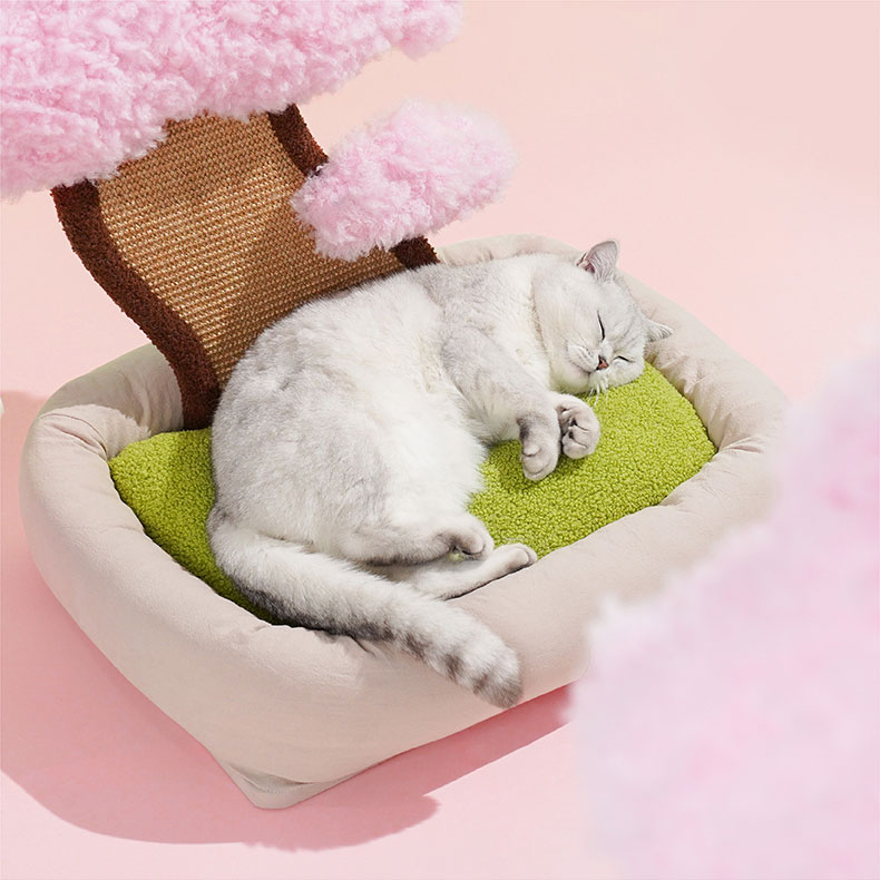 ZezeLife Sakura Pink Cat Bed, view 6