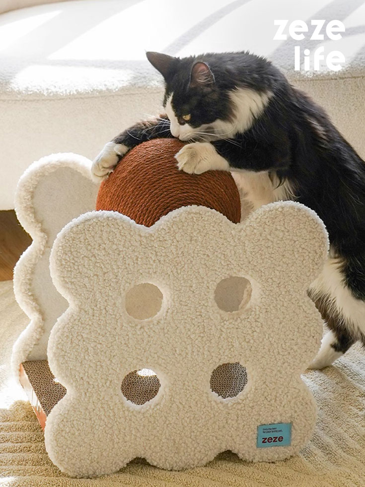 ZezeLife Sandwich Biscuit Cat Scratching Ball